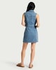 image 3 of F&F Pure Cotton Sleeveless Belted Denim Dress in Blue