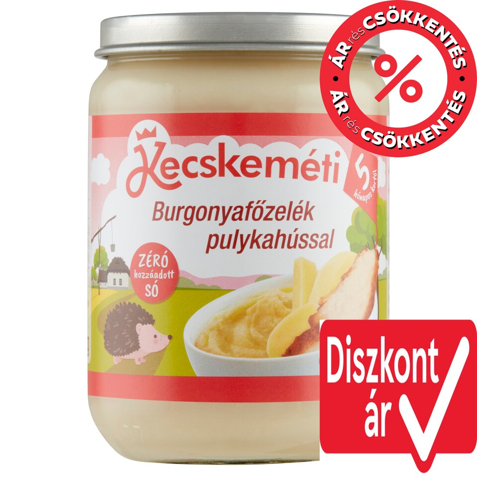 Kecskeméti burgonyafőzelék pulykahússal bébiétel 5 hónapos kortól 190 g