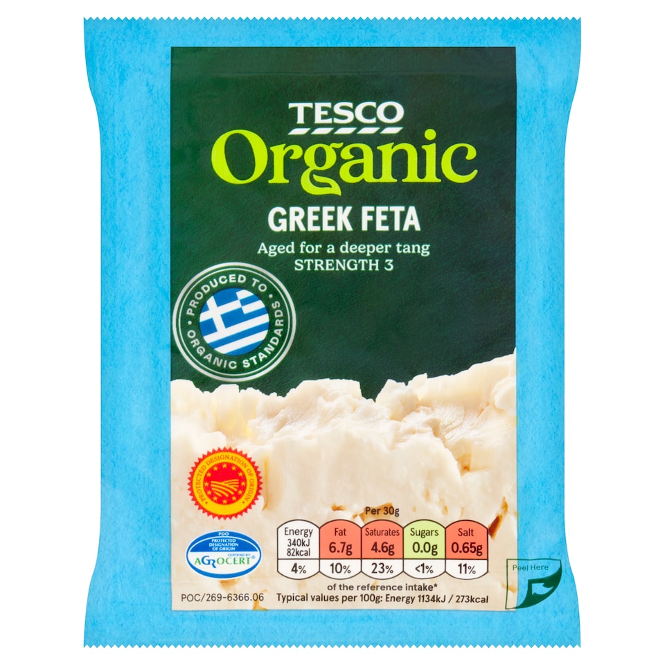 Tesco Organic Greek Feta Cheese 200 G