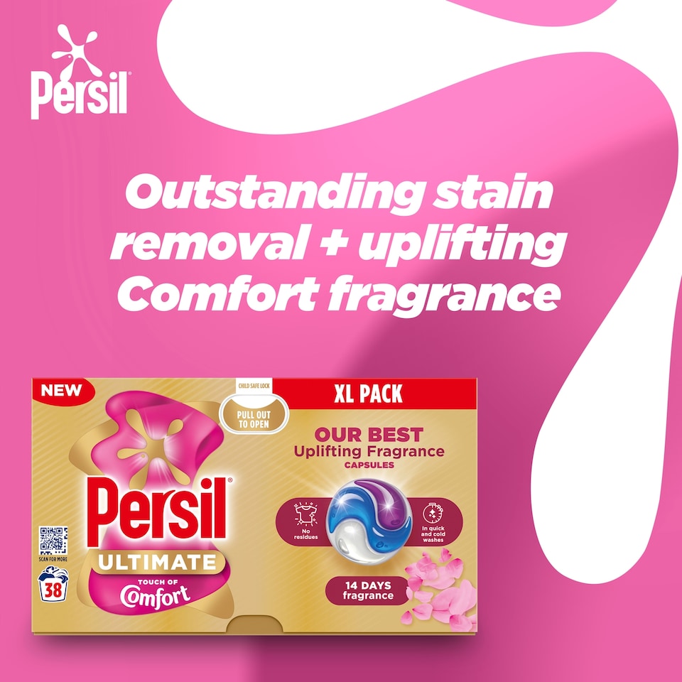 image 1 of Persil Ultimate Touch of Comfort Laundry Washing Capsules 38 Washes 801.8g