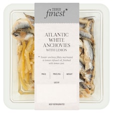 Tesco Finest Atlantic White Anchovies with Lemon 130g