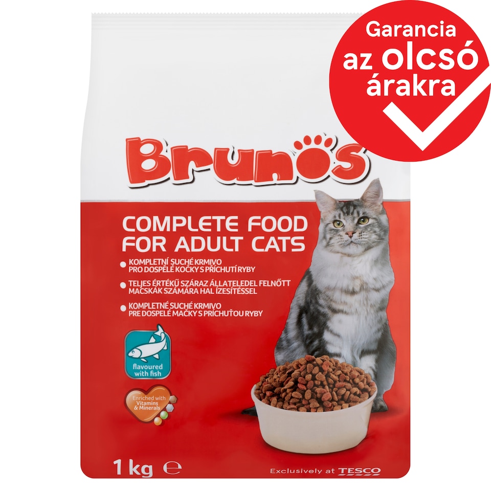 Brunos teljes értékű száraz állateledel felnőtt macskák számára hal ízesítéssel 1 kg