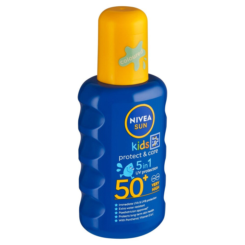 obrázok 1 z Nivea Sun Protect & Care Detský farebný sprej na opaľovanie OF 50+ 200 ml