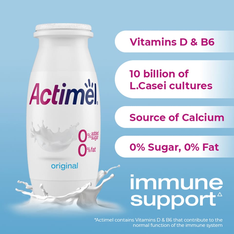 image 1 of Actimel Multifruit Fat Free Immunity Live Yoghurt Drink Multipack 8x100g