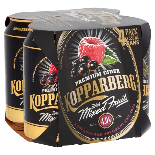 Kopparberg Mixed Fruit Can 4X330ml (C) Tesco Groceries