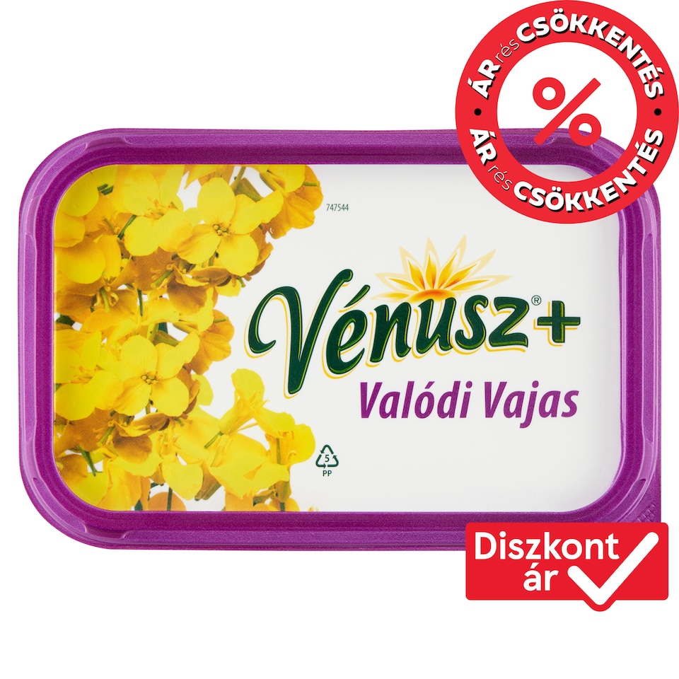 Vénusz+ Valódi Vajas 60% zsírtartalmú margarin 450 g  1. kép