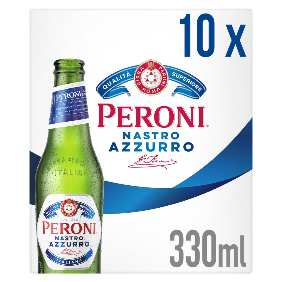 image 1 of Peroni Nastro Azzurro Lager Beer 10 X 330Ml