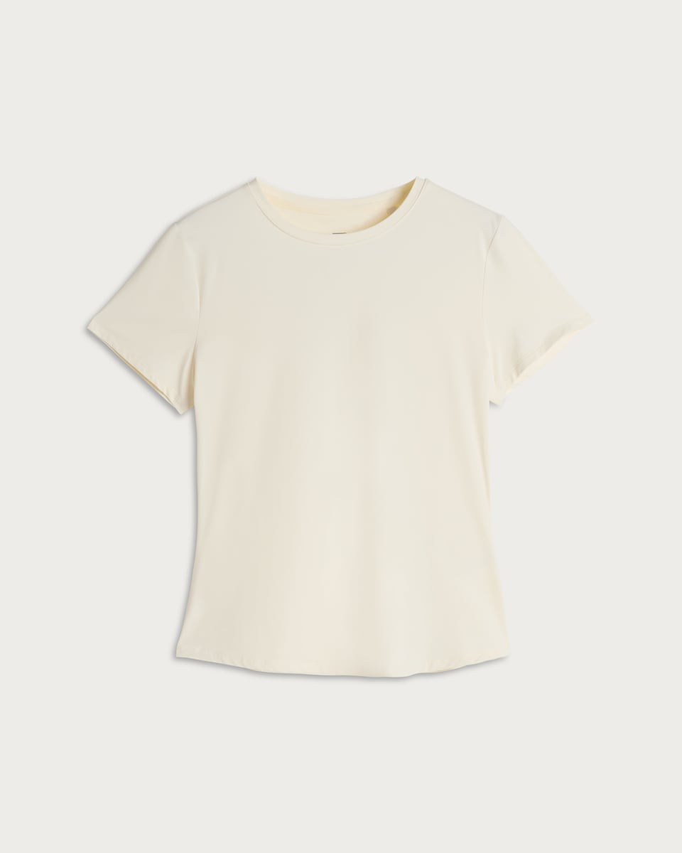 image 1 of F&F Active ULTRAMOVE Short Sleeved T-Shirt in Cream