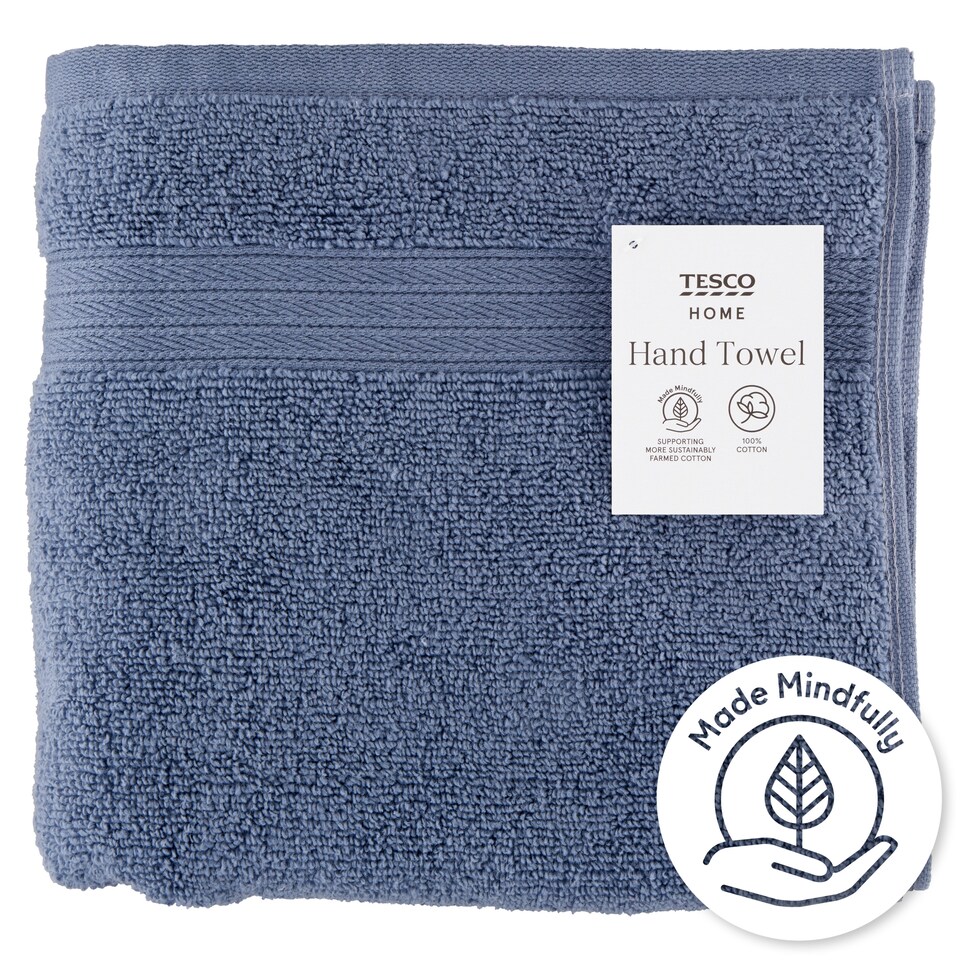Tesco Home Slate Blue Hand Towel 50 cm x 90 cm
