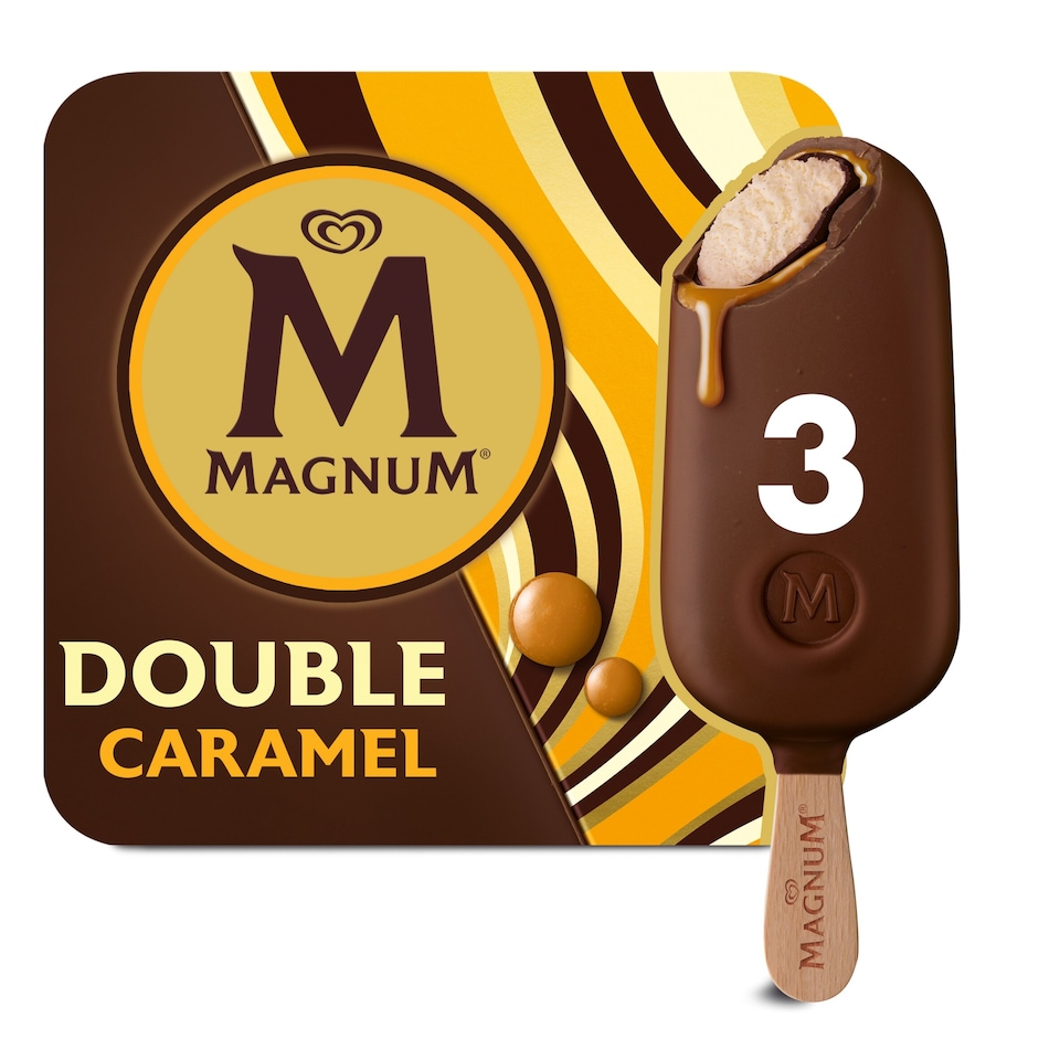 image 1 of Magnum Double Caramel Ice Cream Sticks 3X85ml