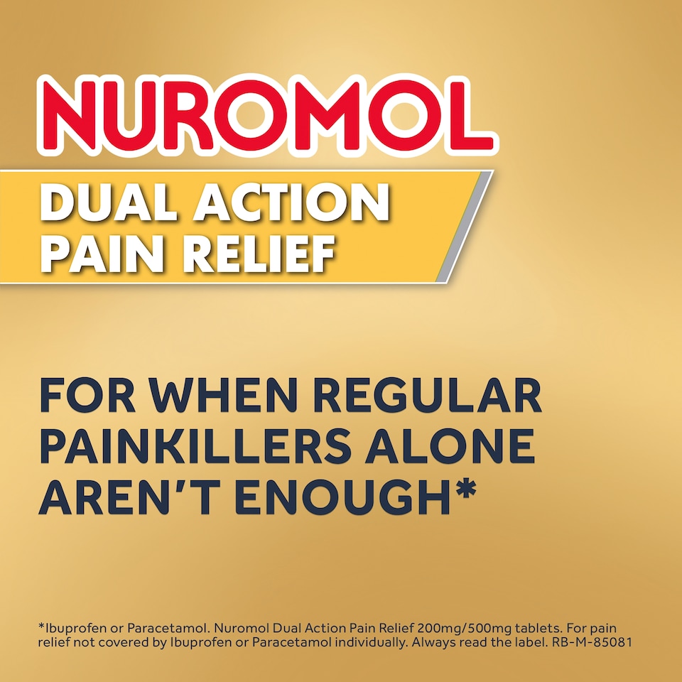 image 1 of Nuromol Dual Action Pain Relief Tablets - Ibuprofen, Paracetamol 12s