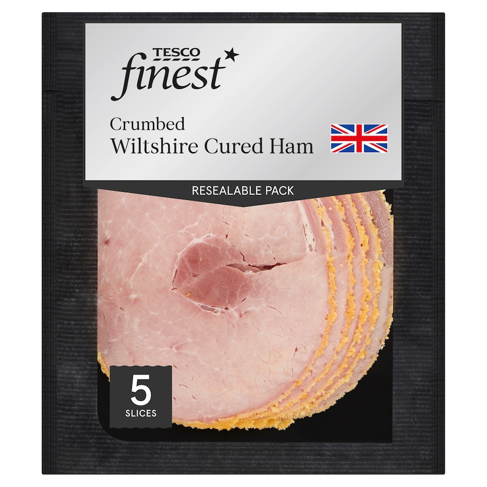 Tesco Finest Wiltshire Crumbed Ham 125G