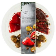 Tesco Finest Olives, Tomatoes and Red Pepper Platter 210 g