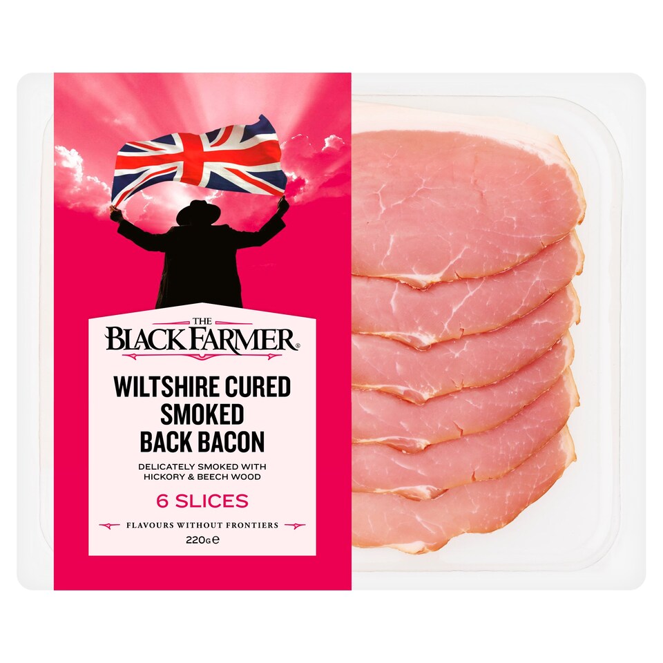 The Black Farmer Wiltshire Cured Smoked Back Bacon 220g