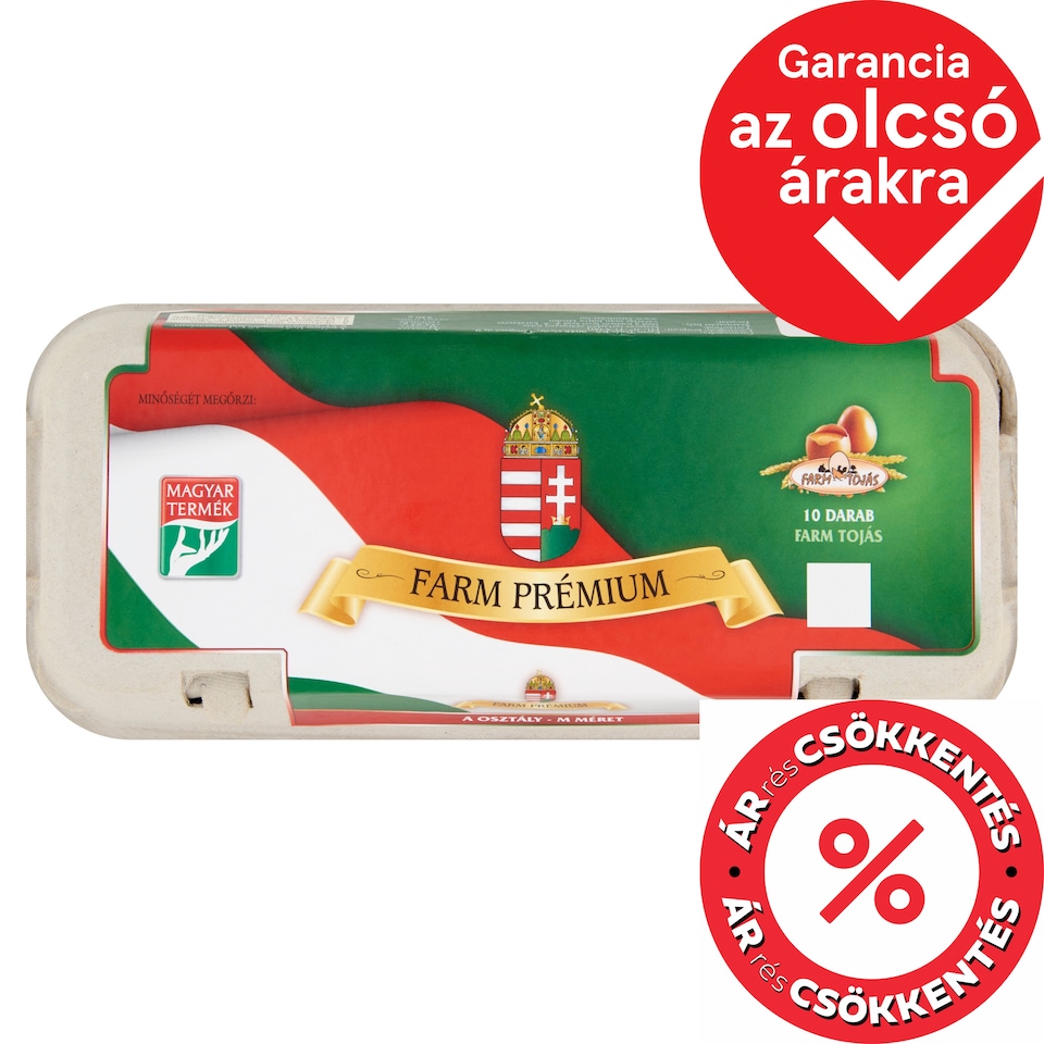 Farm Tojás Farm Prémium Eggs M 10 pcs