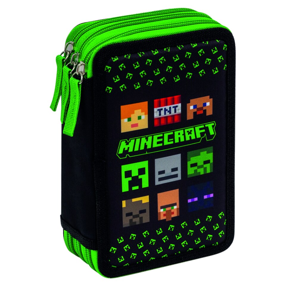 image 1 of Minecraft Jumbo Triple Pencil Case with Equipment 