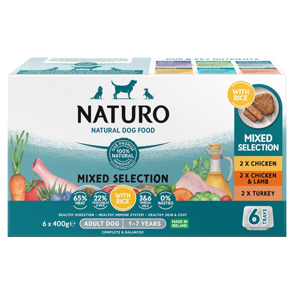 Naturo Adult Variety Dog Food Tray 6X400g