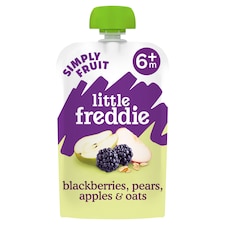 Little Freddie Organic Simply Fruit Blackberries, Pears, Apples & Oats pouch 6m+ 100g