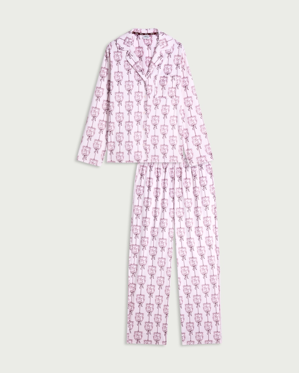 image 1 of Disney Lady and the Tramp Fleece Pyjama Set in Pink