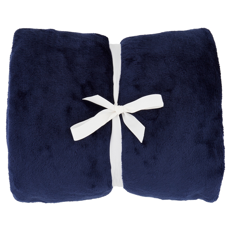 F&F Home Super Soft Throw - Navy