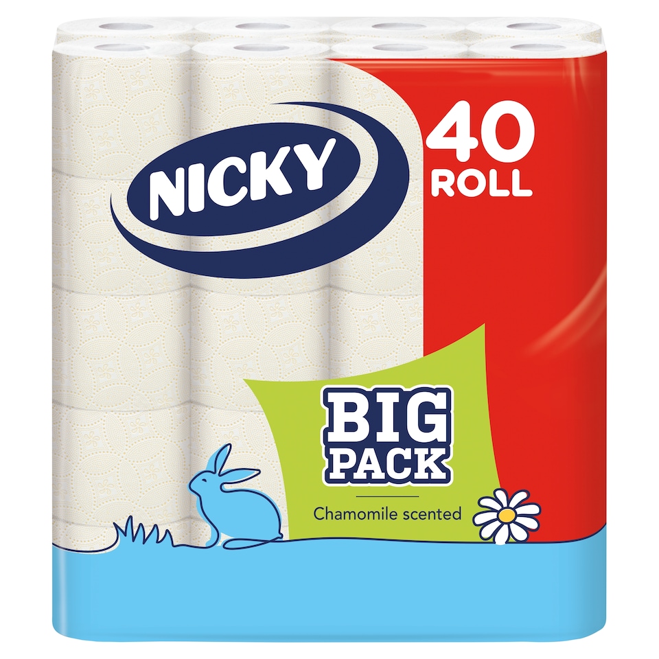 Nicky Big Pack Chamomile scented toalettpapír 3 rétegű 40 tekercs