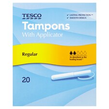 Tesco Applicator Regular Tampons 20 Pack