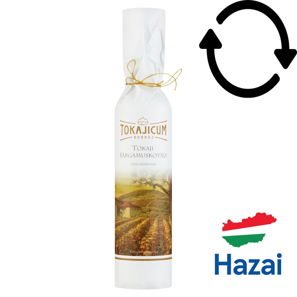 Tokajicum Tokaji Sárgamuskotály édes fehérbor 10,5% 0,5 l