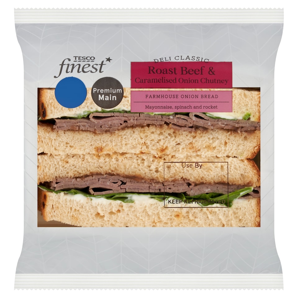 Tesco Finest Roast Beef & Caramelised Onion Sandwich