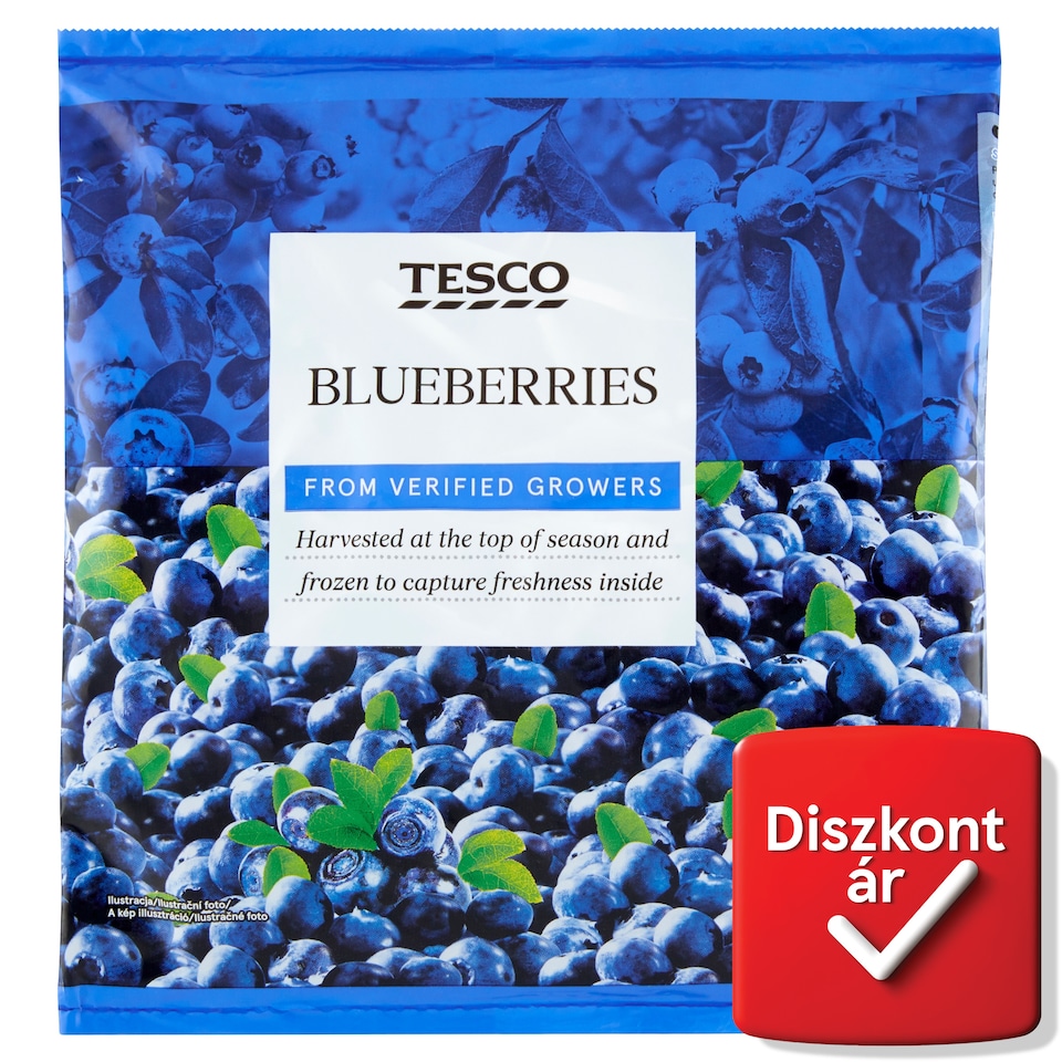 Tesco gyorsfagyasztott áfonya 450 g