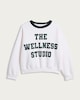 image 4 of F&F Girls Active Cotton Rich The Wellness Studio Slogan Sweatshirt in White