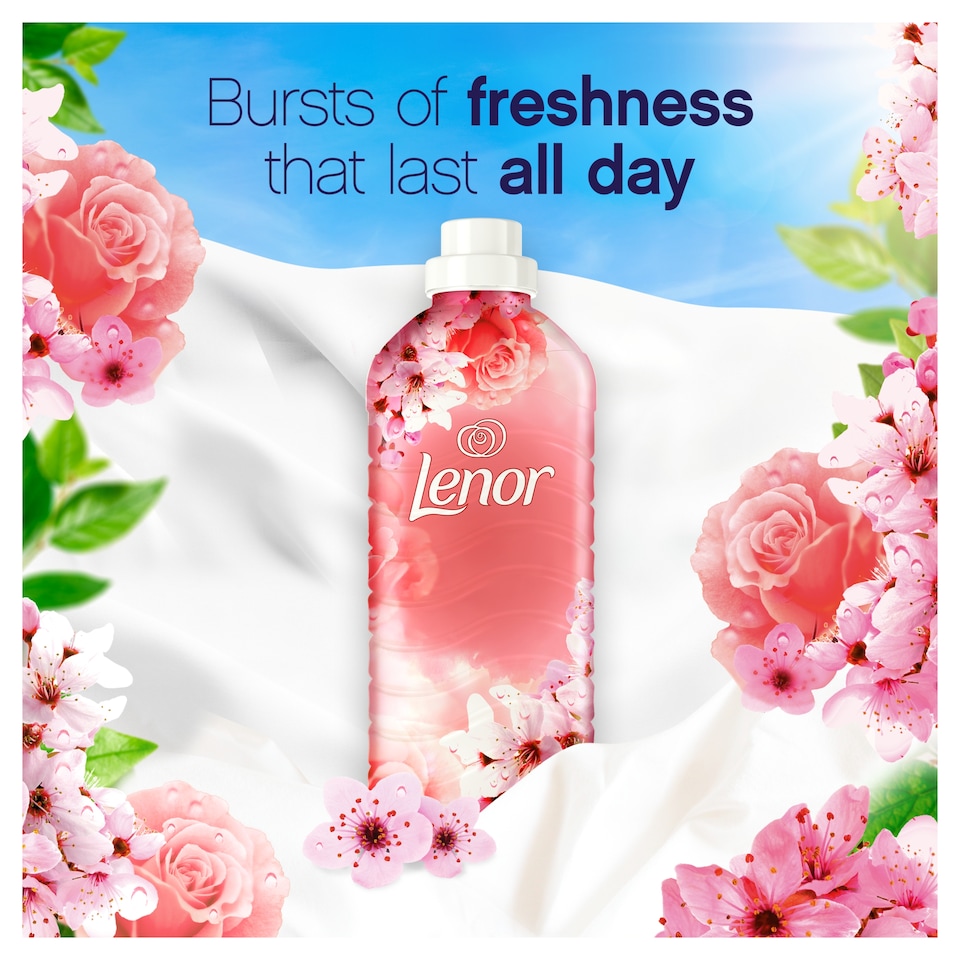 image 1 of Lenor Fabric Conditioner Cherry Blossom & Rosewater 42 Washes 1.386Ltr