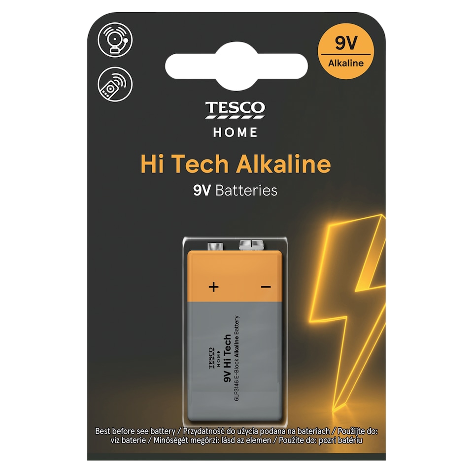 Tesco Power Hi Tech Alkaline Battery 9V