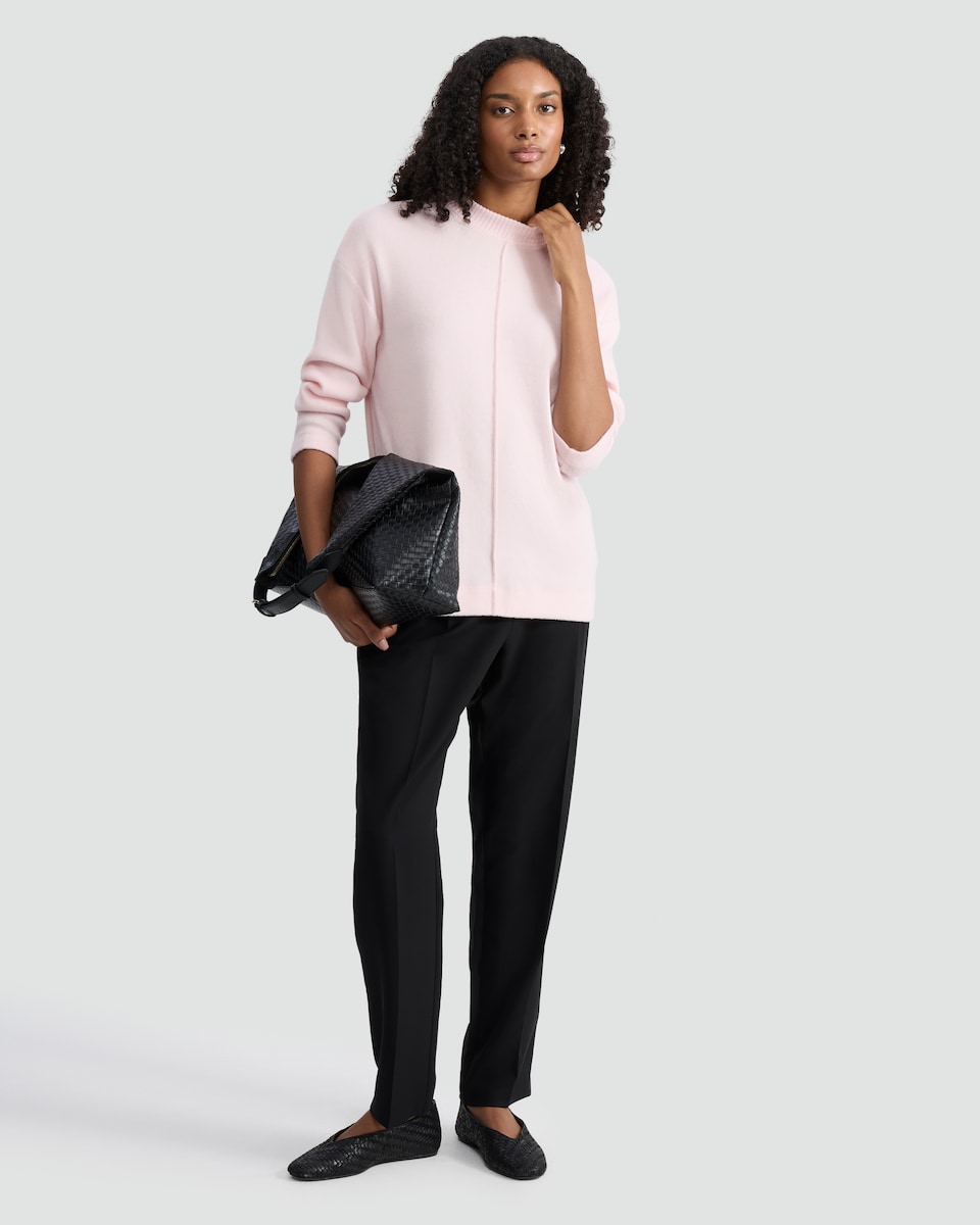 image 1 of F&F Seam Detail Long Sleeved Jumper in Pink
