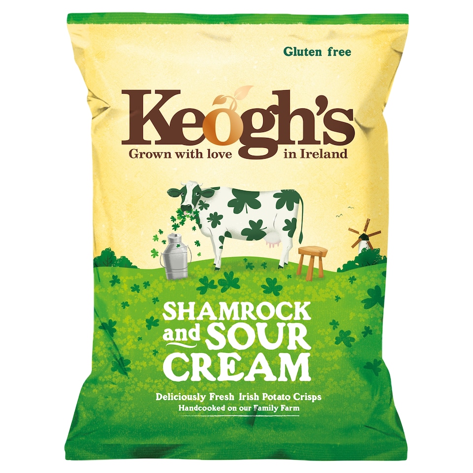Keogh's Crisps Shamrck&Sour Cream Potato Crisp 125G