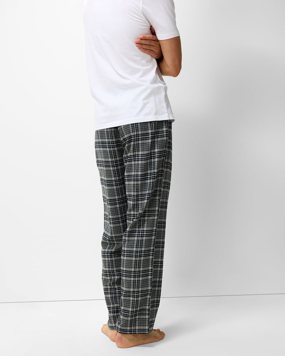 image 1 of F&F Pure Cotton Check Pyjama Bottoms in Multi