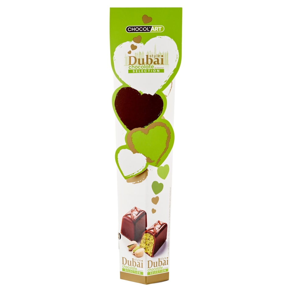 Chocol´Art Dubai Chocolate Milk Chocolate Filled with Pistachio Cream and Kadayif Pastry 70 g