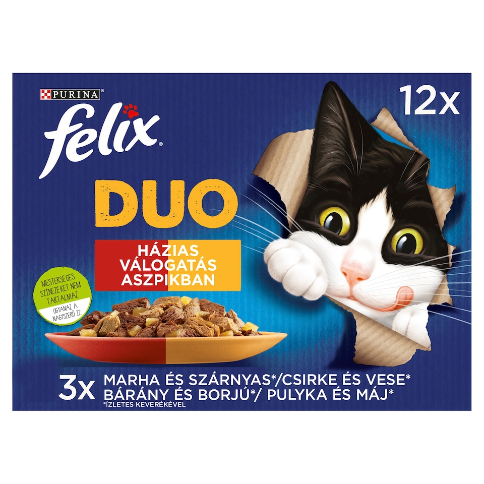 Purina Felix Fantastic Duo Home Selection of Jelly Wet Cat Food 12 x 85 g (1,02 kg)