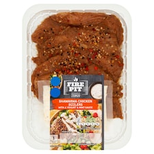 Tesco Fire Pit Shawarma Chicken Sizzlers with a Yogurt & Mint sauce 300g