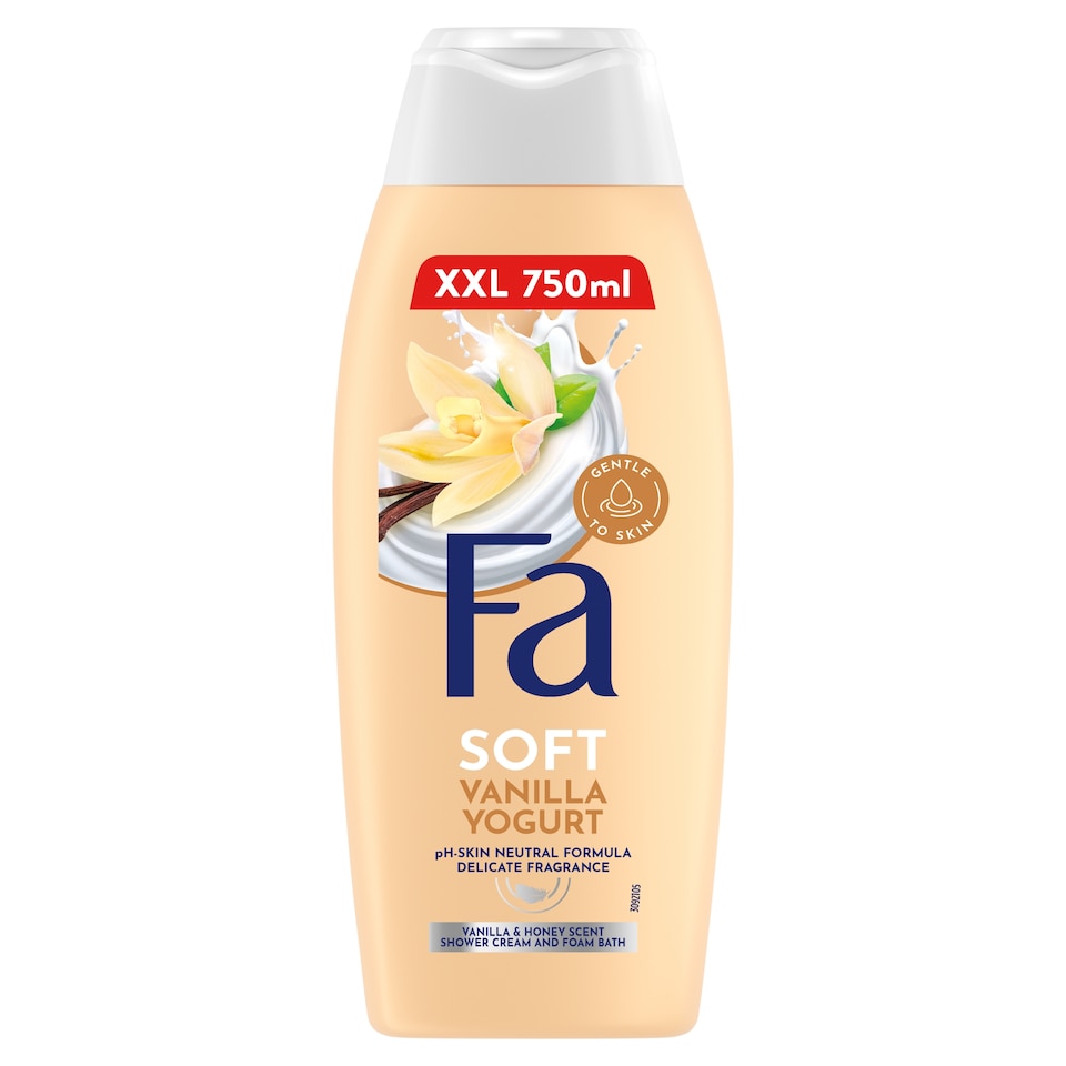 Fa Soft Shower Cream and Bath Foam with Vanilla and Honey Scent 750ml