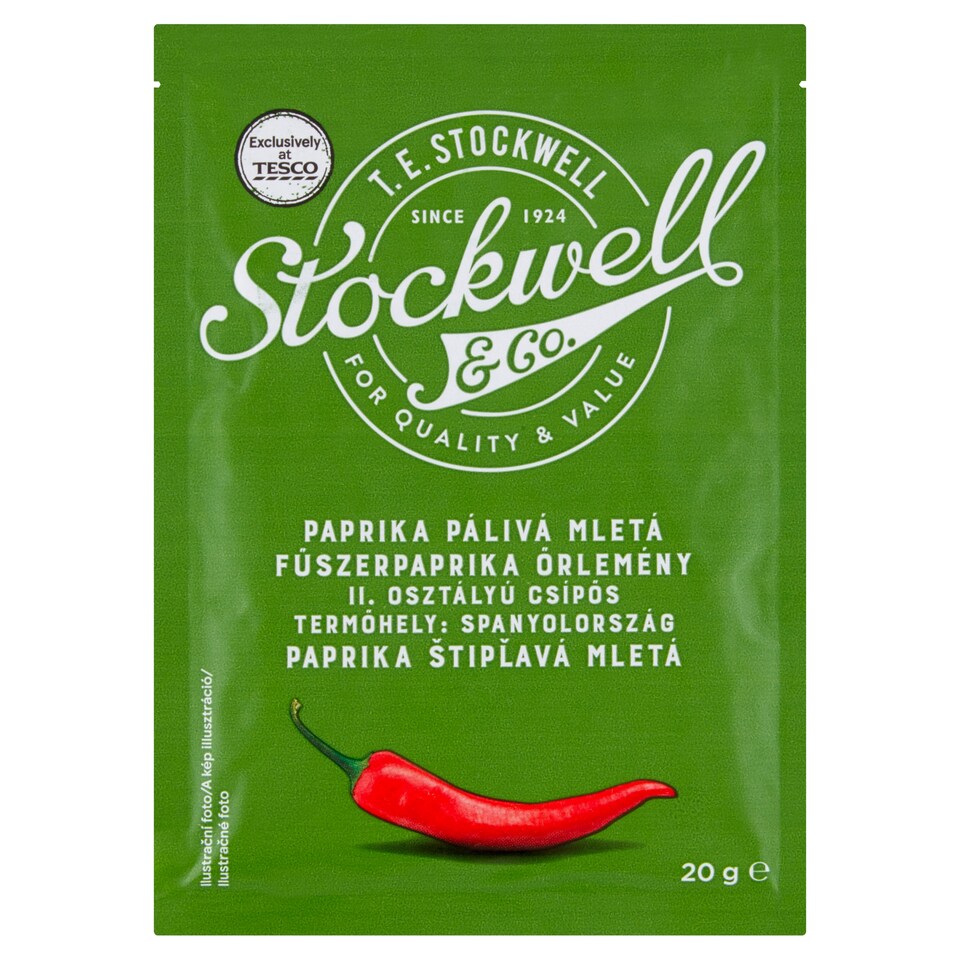 Stockwell & Co. II. osztályú csípős fűszerpaprika őrlemény 20 g