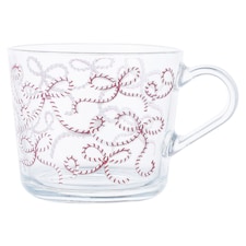 F&F Home candy cane bow Glass Mug