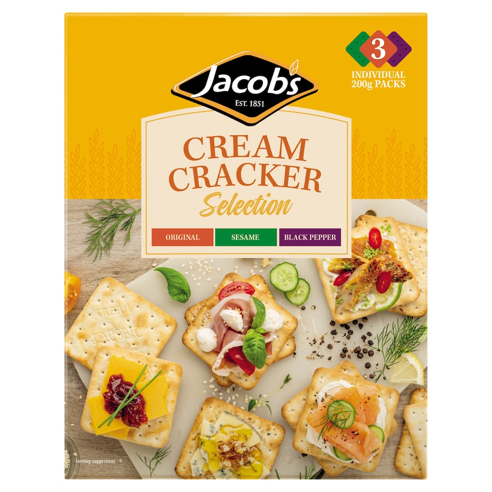 Jacobs Cream Cracker Selection Box 3 x 200G