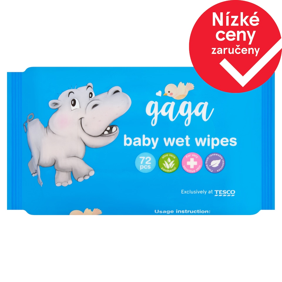 image 1 of Gaga Dětské vlhčené ubrousky 72 ks