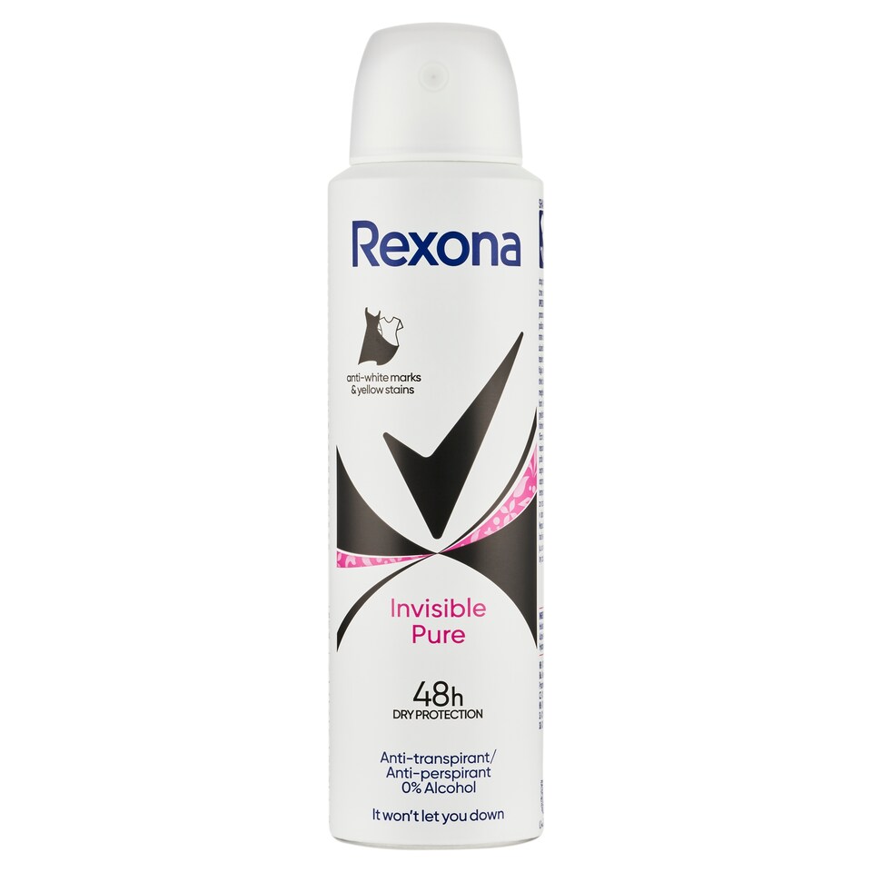 obrázok 1 z Rexona Invisible Pure Antiperspirant sprej 150 ml