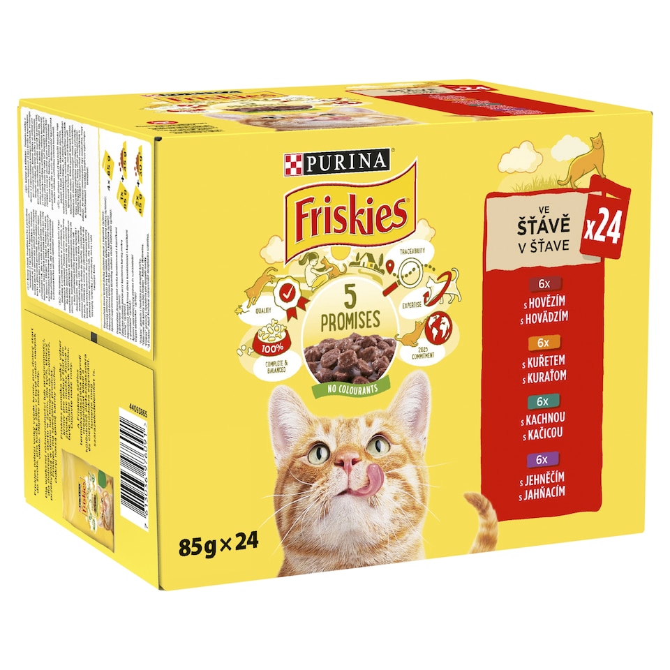 obrázok 1 z Friskies kapsičky pre mačky kura, hovädzie, jahňacie, kačica v šťave 24 × 85 g