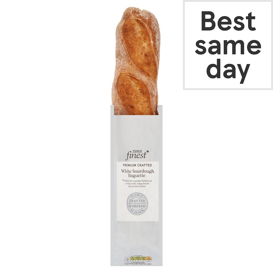 image 1 of Tesco Finest White Sourdough Baguette