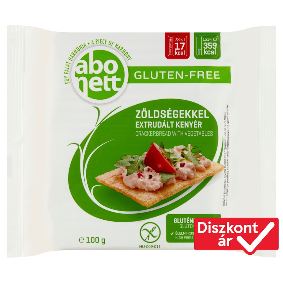 image 1 of Abonett Gluten-Free Crackerbread with Vegetables 100 g