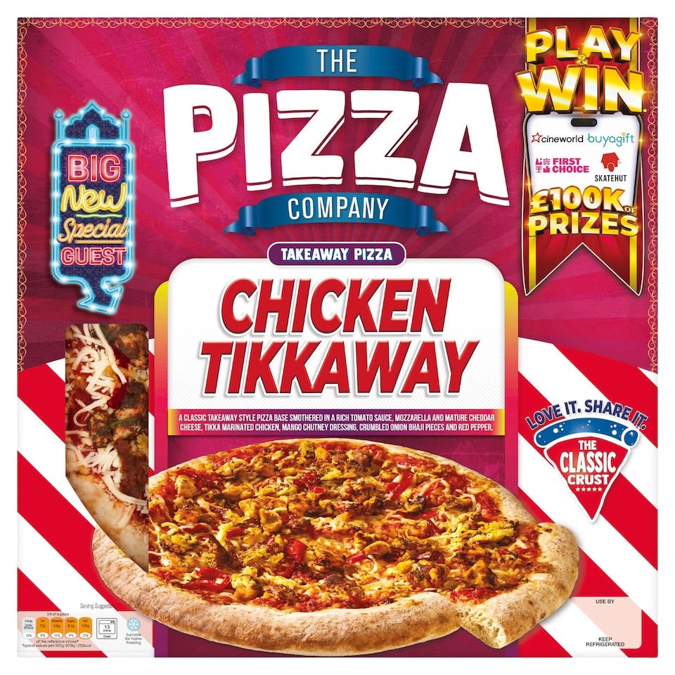 The Pizza Company Takeaway Pizza - Chicken Tikkaway 545g