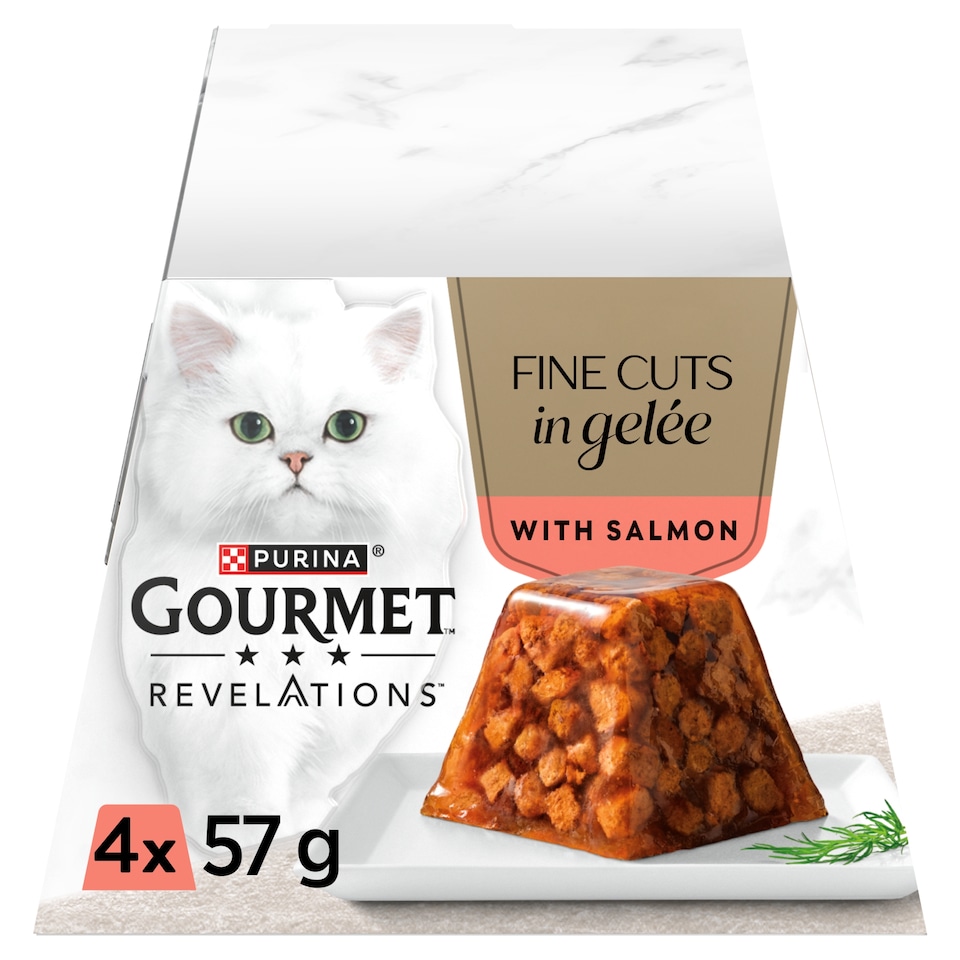 image 1 of Gourmet Revelations Gelée Salmon in Jelly Wet Cat Food 4x57g