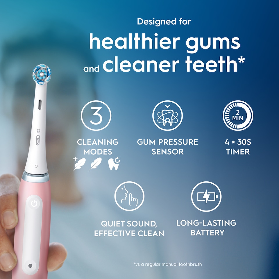 image 1 of Oral-B Io3 Pink Electric Toothbrush & Travel Case
